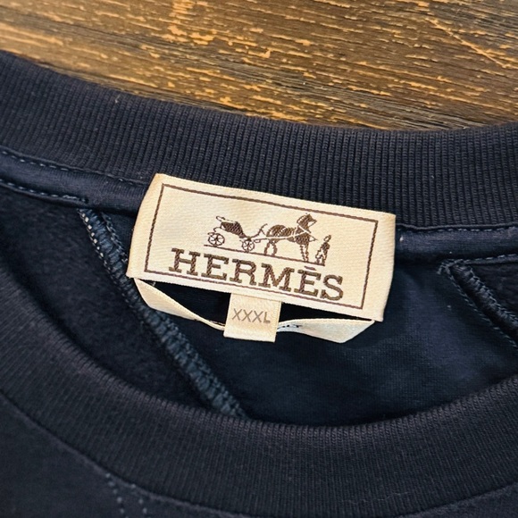HERMES Men's Navy Sweater Shirt - Picture 8 of 8